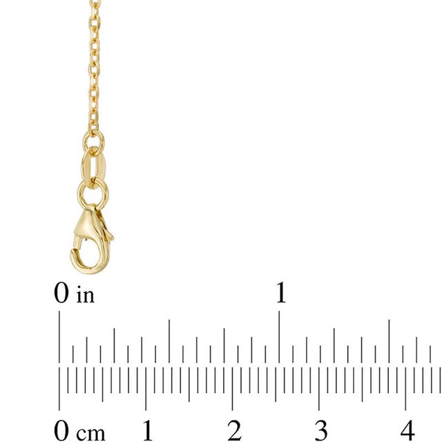 Made in Italy Diamond-Cut Multi-Teardrop Dangle Necklace in 10K Gold - 19"|Peoples Jewellers