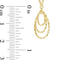 Made in Italy Diamond-Cut Teardrop Necklace and Drop Earrings Set in 10K Gold - 19"|Peoples Jewellers