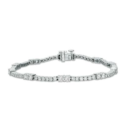 Ever Us™ 2.95 CT. T.W. Two-Stone Diamond Tennis Bracelet in 14K White Gold|Peoples Jewellers