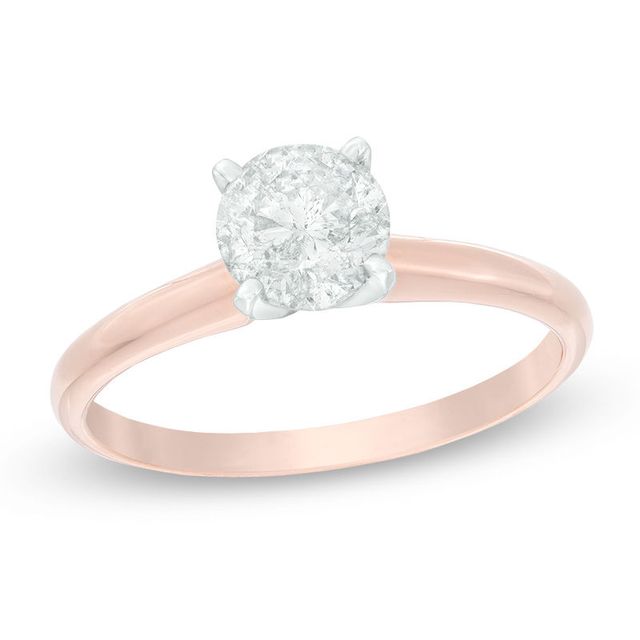 1.00 CT. Certified Diamond Solitaire Engagement Ring in 14K Rose Gold (J/I3)|Peoples Jewellers
