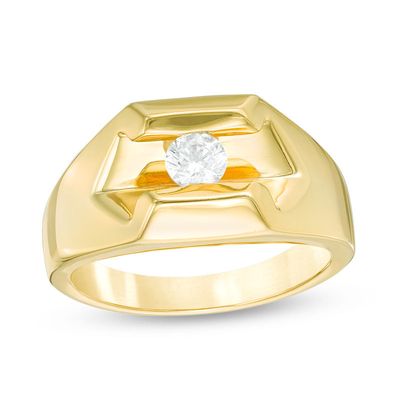 Men's 0.37 CT. Diamond Solitaire Ring in 10K Gold|Peoples Jewellers