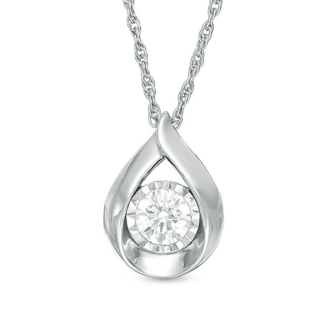0.50 CT. T.W. Diamond Pear-Shaped Pendant in 10K White Gold|Peoples Jewellers