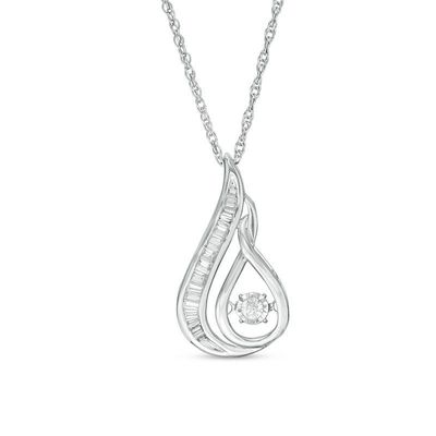 Unstoppable Love™ 0.25 CT. T.W. Diamond Flame Pendant in 10K White Gold|Peoples Jewellers