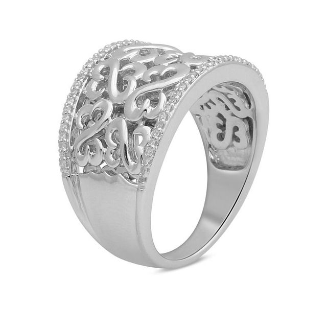 Open Hearts by Jane Seymour™ 0.15 CT. T.W. Diamond Band in Sterling Silver|Peoples Jewellers