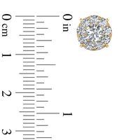 1.20 CT. T.W. Diamond Frame Stud Earrings in 10K Gold|Peoples Jewellers