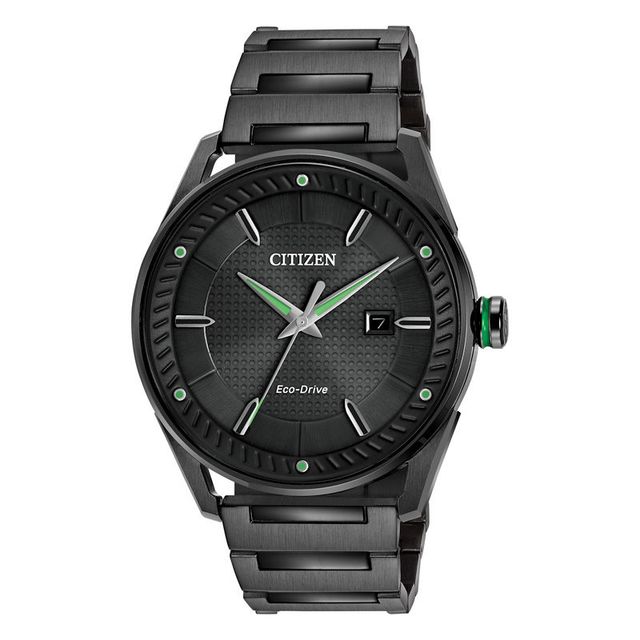 Men's Drive from Citizen Eco-Drive® CTO Black IP Watch with Black Dial (Model: BM6985-55E)|Peoples Jewellers