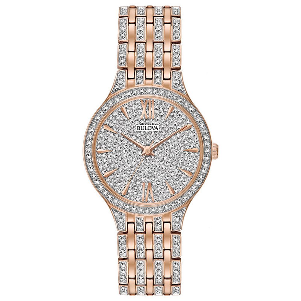 Ladies' Bulova Phantom Crystal Accent Rose-Tone Watch (Model: 98L235)|Peoples Jewellers