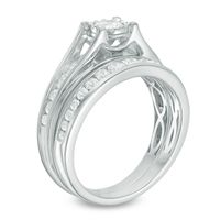 1.00 CT. T.W. Diamond Bridal Set in 10K White Gold|Peoples Jewellers