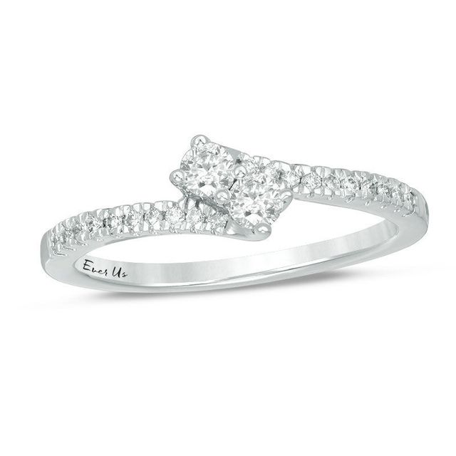 Ever Us™ CT. T.W. Two-Stone Diamond Bypass Ring in 14K Gold