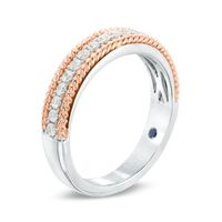 Vera Wang Love Collection 0.30 CT. T.W. Diamond Rope Anniversary Band in 14K Two-Tone Gold|Peoples Jewellers