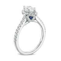 Vera Wang Love Collection 0.95 CT. T.W. Marquise Diamond Frame Engagement Ring in 14K White Gold|Peoples Jewellers