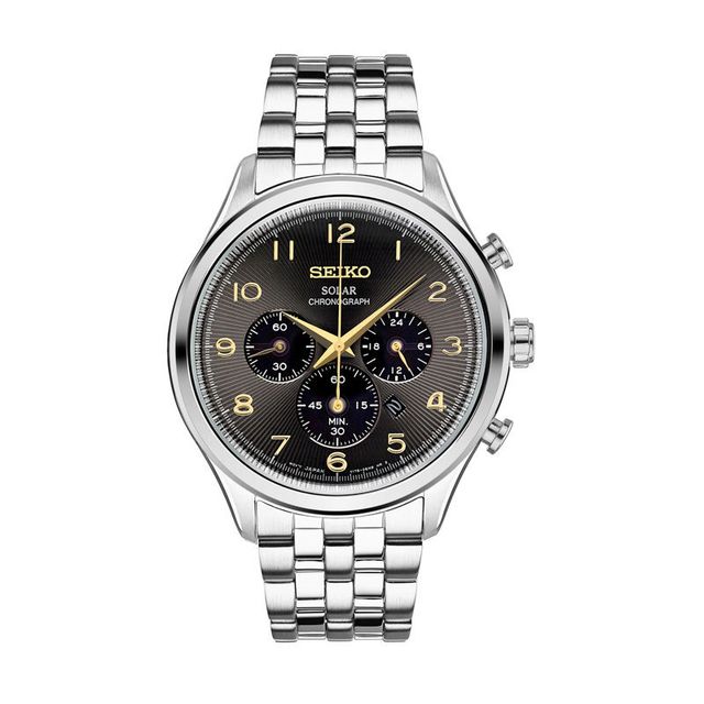 Peoples Men's Seiko Solar Chronograph Watch with Grey Dial (Model: SSC563)  | Bramalea City Centre