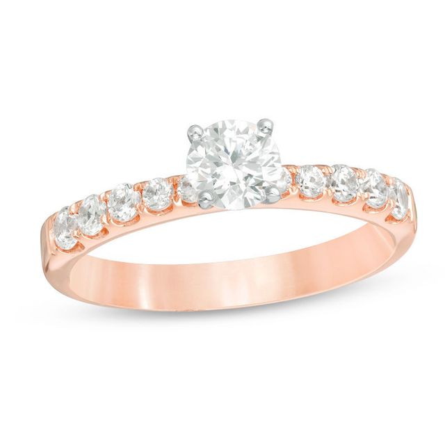 0.80 CT. T.W. Diamond Engagement Ring in 14K Rose Gold|Peoples Jewellers