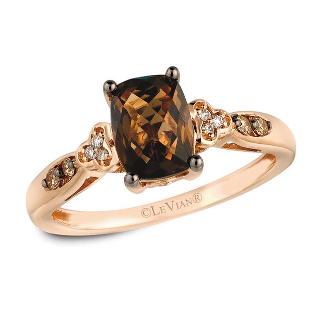 Next Generation Petite Le Vian® Chocolate Quartz™ and Diamond Ring in 14K Strawberry Gold™|Peoples Jewellers