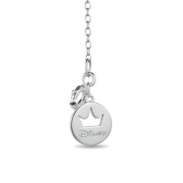 Enchanted Disney Snow White 0.18 CT. T.W. Diamond Apple Heart Pendant in Sterling Silver and 10K Rose Gold - 19"|Peoples Jewellers