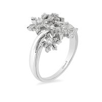 Enchanted Disney Elsa 0.085 CT. T.W. Diamond Snowflake Ring in Sterling Silver|Peoples Jewellers