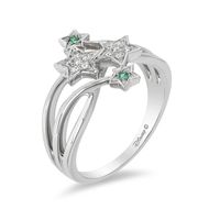 Enchanted Disney Tinker Bell Tourmaline and 0.085 CT. T.W. Diamond Star Ring in Sterling Silver|Peoples Jewellers