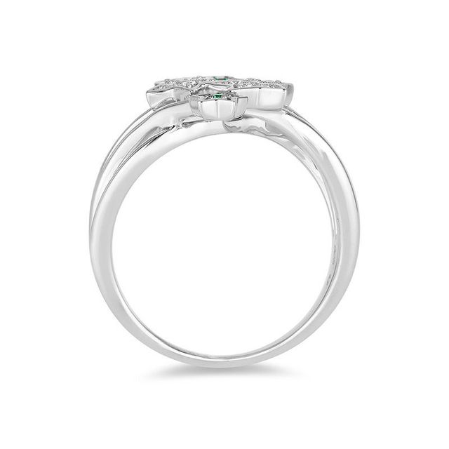 Enchanted Disney Tinker Bell Tourmaline and 0.085 CT. T.W. Diamond Star Ring in Sterling Silver|Peoples Jewellers