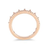 Enchanted Disney Princess 0.15 CT. T.W. Diamond Tiara Wedding Band in 14K Rose Gold|Peoples Jewellers