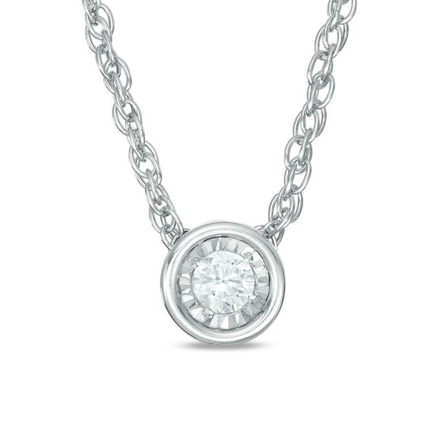 CT. Diamond Solitaire Pendant in 10K Gold|Peoples Jewellers