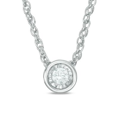 CT. Diamond Solitaire Pendant in 10K Gold|Peoples Jewellers