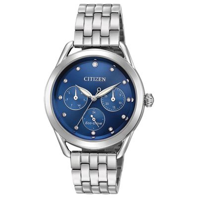 Ladies' Drive from Citizen Eco-Drive® Crystal Accent Watch with Blue Dial (Model: FD2050-53L)|Peoples Jewellers