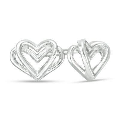 The Kindred Heart from Vera Wang Love Collection Mini Stud Earrings in Sterling Silver|Peoples Jewellers
