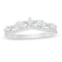 0.33 CT. T.W. Diamond Art Deco Contour Anniversary Band in 14K White Gold|Peoples Jewellers