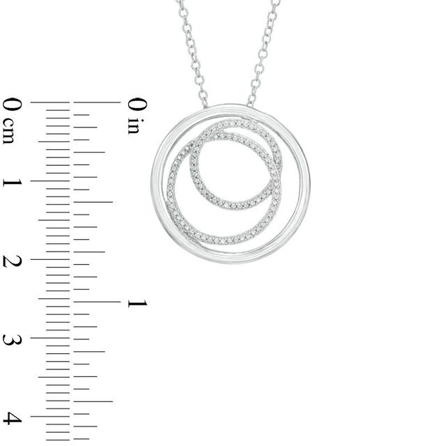 Diamond Accent Three Circle Pendant in Sterling Silver|Peoples Jewellers