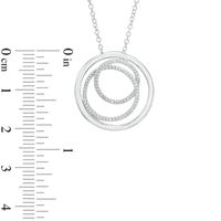 Diamond Accent Three Circle Pendant in Sterling Silver|Peoples Jewellers