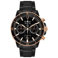 Men's Bulova Marine Star Black IP Chronograph Watch (Model: 98B302)|Peoples Jewellers