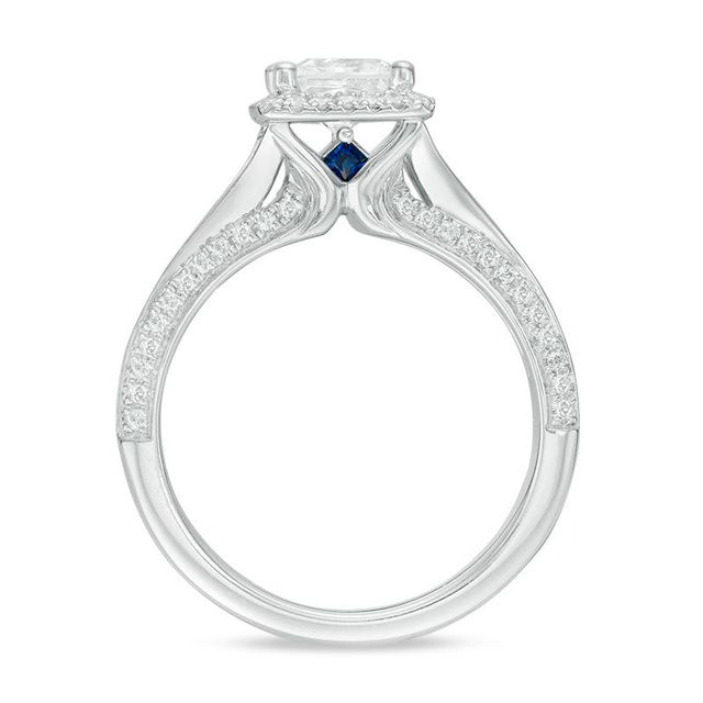 Vera Wang Love Collection 1.45 CT. T.W. Princess-Cut Diamond Frame Engagement Ring in 14K White Gold|Peoples Jewellers