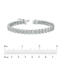 1.00 CT. T.W. Diamond Two Stone Link Bracelet in Sterling Silver - 7.5"|Peoples Jewellers