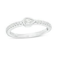 Vera Wang Love Collection 0.30 CT. T.W. Pear-Shaped Diamond Sideways Stackable Band in 14K Gold|Peoples Jewellers