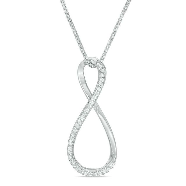 Convertibilities 0.12 CT. T.W. Diamond Double Infinity Three-in-One Pendant in Sterling Silver and 10K Rose Gold|Peoples Jewellers