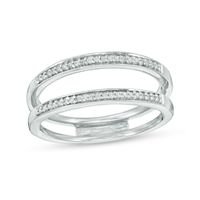 Convertibilities 0.16 CT. T.W. Diamond Heart Three-in-One Ring in Sterling Silver|Peoples Jewellers