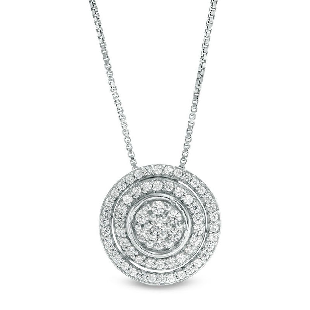 Convertibilities 0.33 CT. T.W. Composite Diamond Three-in-One Pendant in 10K White Gold|Peoples Jewellers