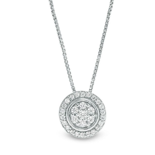 Convertibilities 0.33 CT. T.W. Composite Diamond Three-in-One Pendant in 10K White Gold|Peoples Jewellers