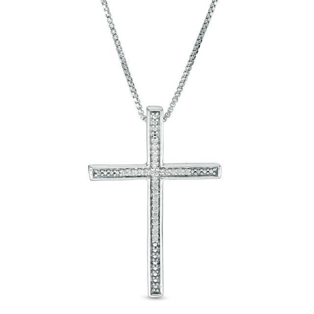 Convertibilities 0.13 CT. T.W. Diamond Infinity Cross Three-in-One Pendant in Sterling Silver and 10K Gold|Peoples Jewellers