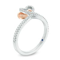 The Kindred Heart from Vera Wang Love Collection Diamond Ring in Sterling Silver and 14K Rose Gold|Peoples Jewellers