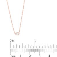 0.09 CT. Pear-Shaped Diamond Solitaire Necklace in 10K Rose Gold|Peoples Jewellers