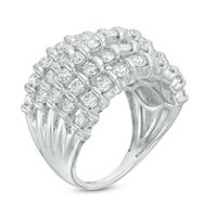 2.00 CT. T.W. Diamond Spiral Multi-Row Anniversary Ring in 10K White Gold|Peoples Jewellers