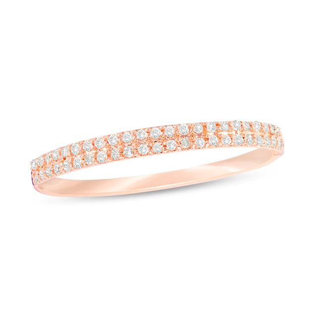 0.10 CT. T.W. Diamond Double Row Anniversary Band in 10K Rose Gold|Peoples Jewellers