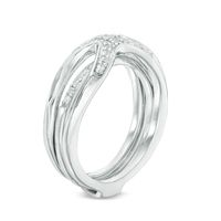 Convertibilities CT. T.W. Diamond Crossover Three-in-One Ring in Sterling Silver|Peoples Jewellers