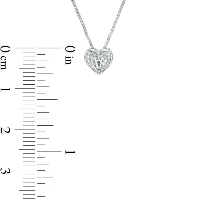 Convertibilities 0.05 CT. T.W. Diamond Heart-Top Key and Lock Three-in-One Pendant in Sterling Silver and 10K Rose Gold|Peoples Jewellers