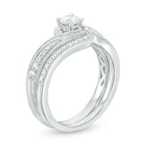 0.50 CT. T.W. Diamond Bypass Vintage-Style Bridal Set in 10K Gold|Peoples Jewellers