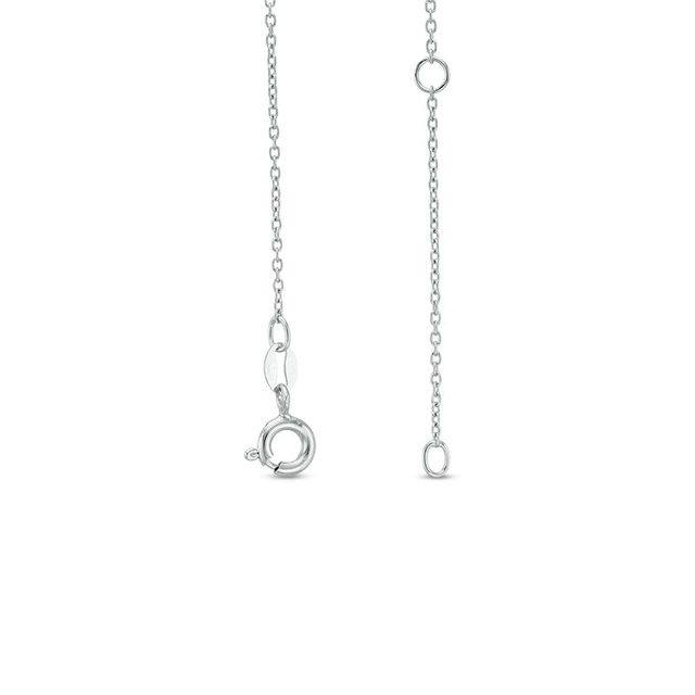 0.05 CT. T.W. Diamond Five Stone Station Necklace in Sterling Silver|Peoples Jewellers