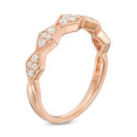 0.25 CT. T.W. Diamond Zig-Zag Vintage-Style Anniversary Band in 10K Rose Gold|Peoples Jewellers
