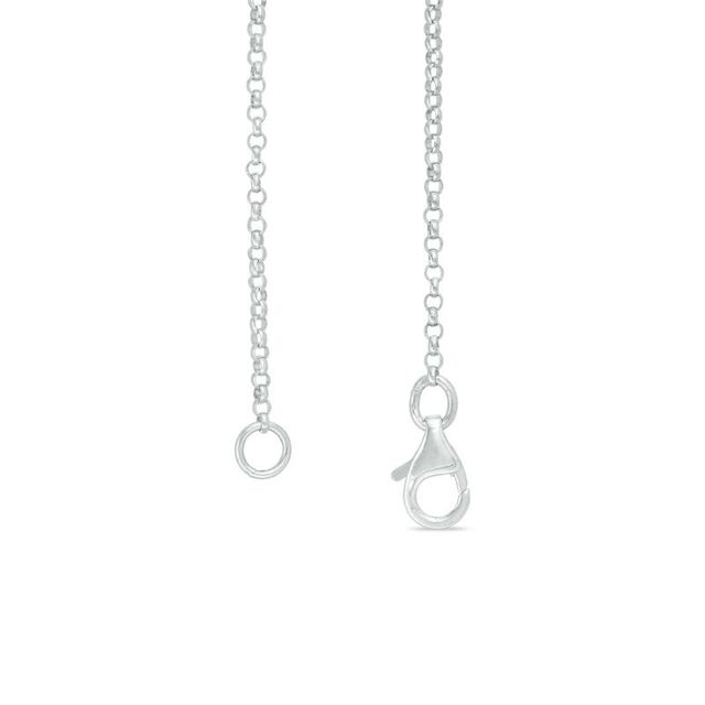 Marquise Lab-Created White Sapphire Frame Drop Necklace in Sterling Silver - 16"|Peoples Jewellers