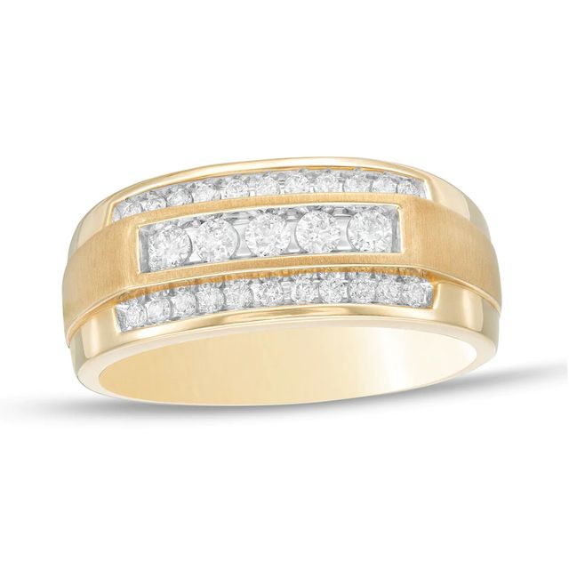 Men's CT. T.W. Diamond Triple Row Ring in 10K Gold|Peoples Jewellers
